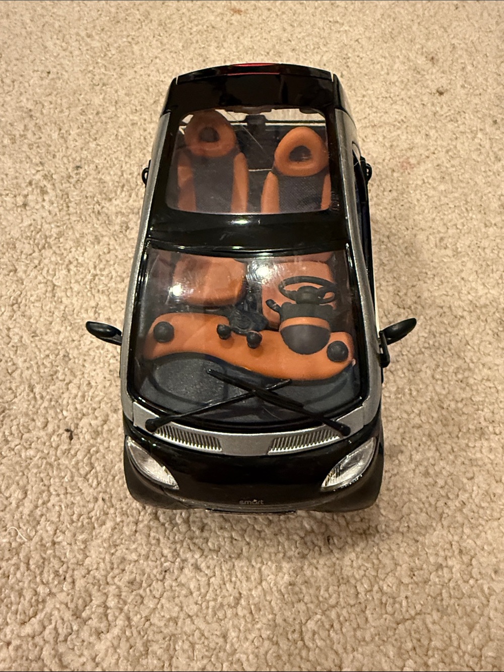 Black Die-Cast Toy Car with Orange Interior - Kids Vehicles
